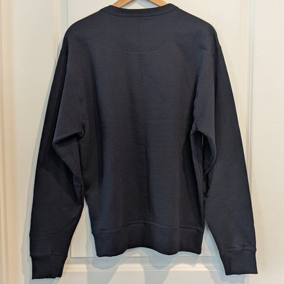 Champion Sweatshirt Men's Medium Navy Blue Fleece Crew Long Sleeve NWT Comfort - Picture 3 of 15